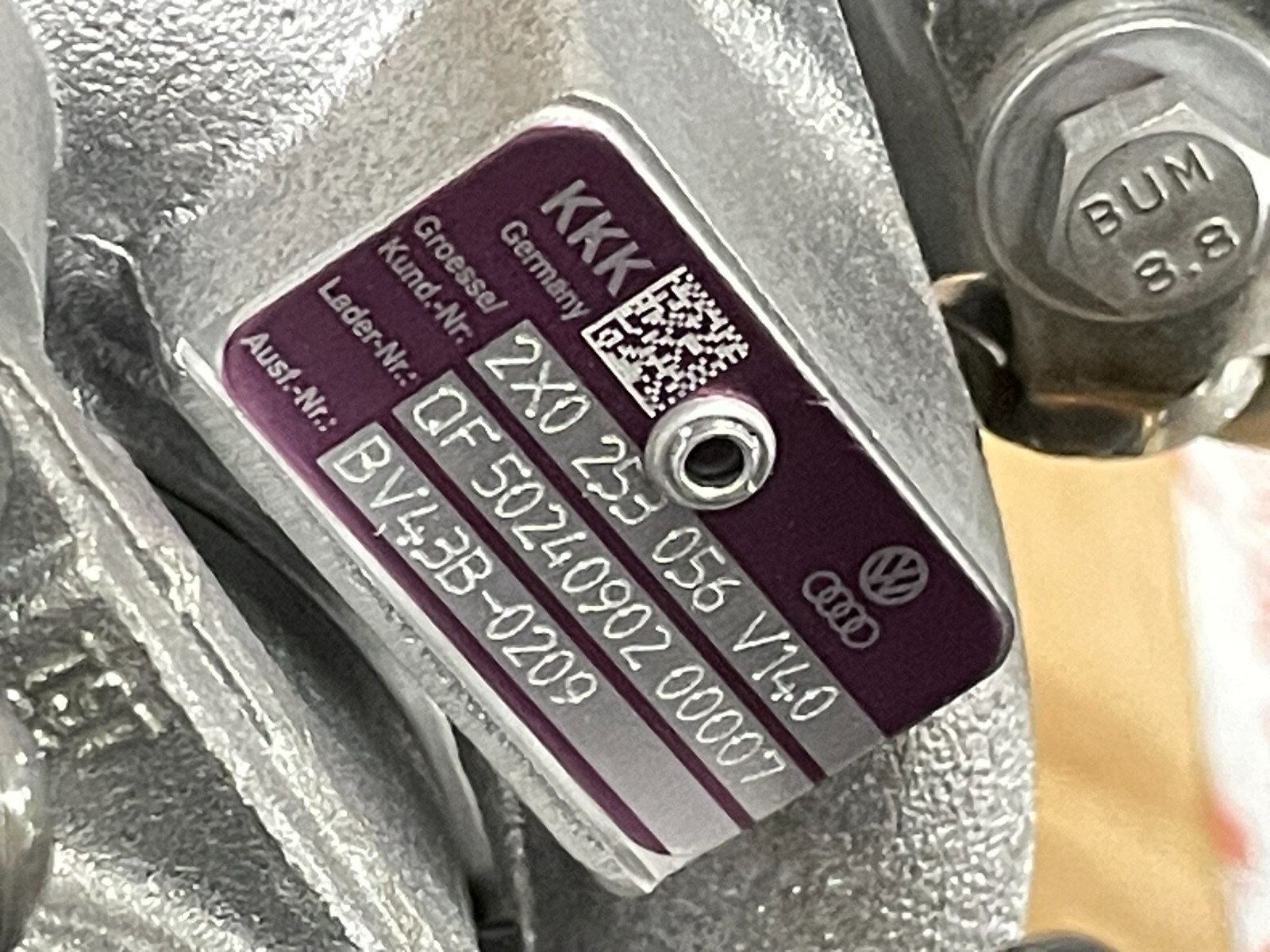 VW JETTA TURBOLADER 2.0 TDI CDJA CJDD 2X0253056 V. NEUEN MOTOR DEMONTIERT VW ORG - Obrázek 4