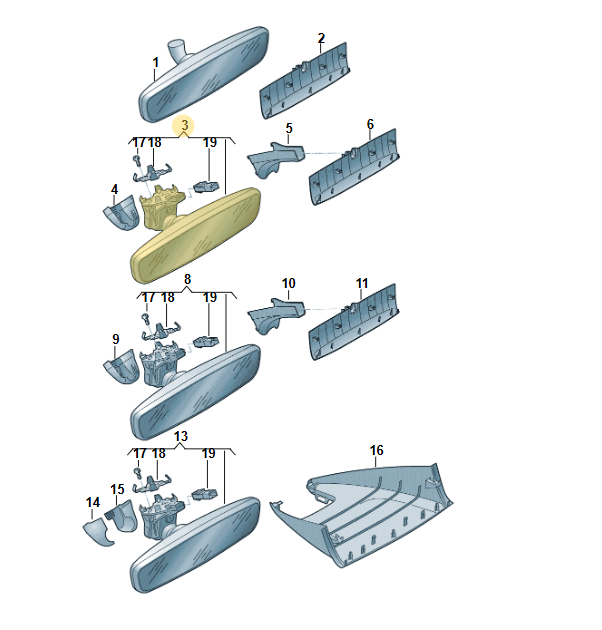 VW PASSAT INNENSPIEGEL AUTOMATISCH ABBLENDBAR 3G0857511AD Fast Neu dem Test Car - Obrázek 15