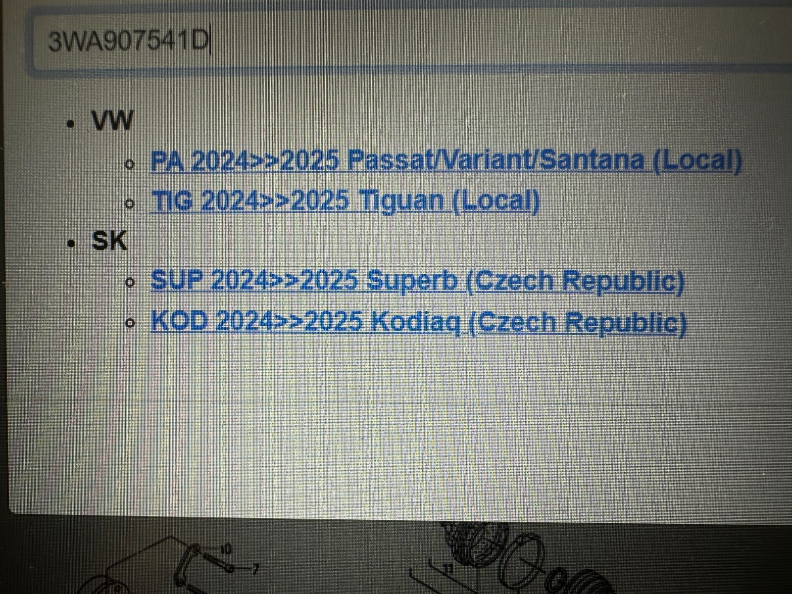 VW PASSAT TIGUAN III 2024 ACC RADARSENSOR ABSTANDSREGELUNG 3WA907541D ORIG,NEU ! - Obrázek 4