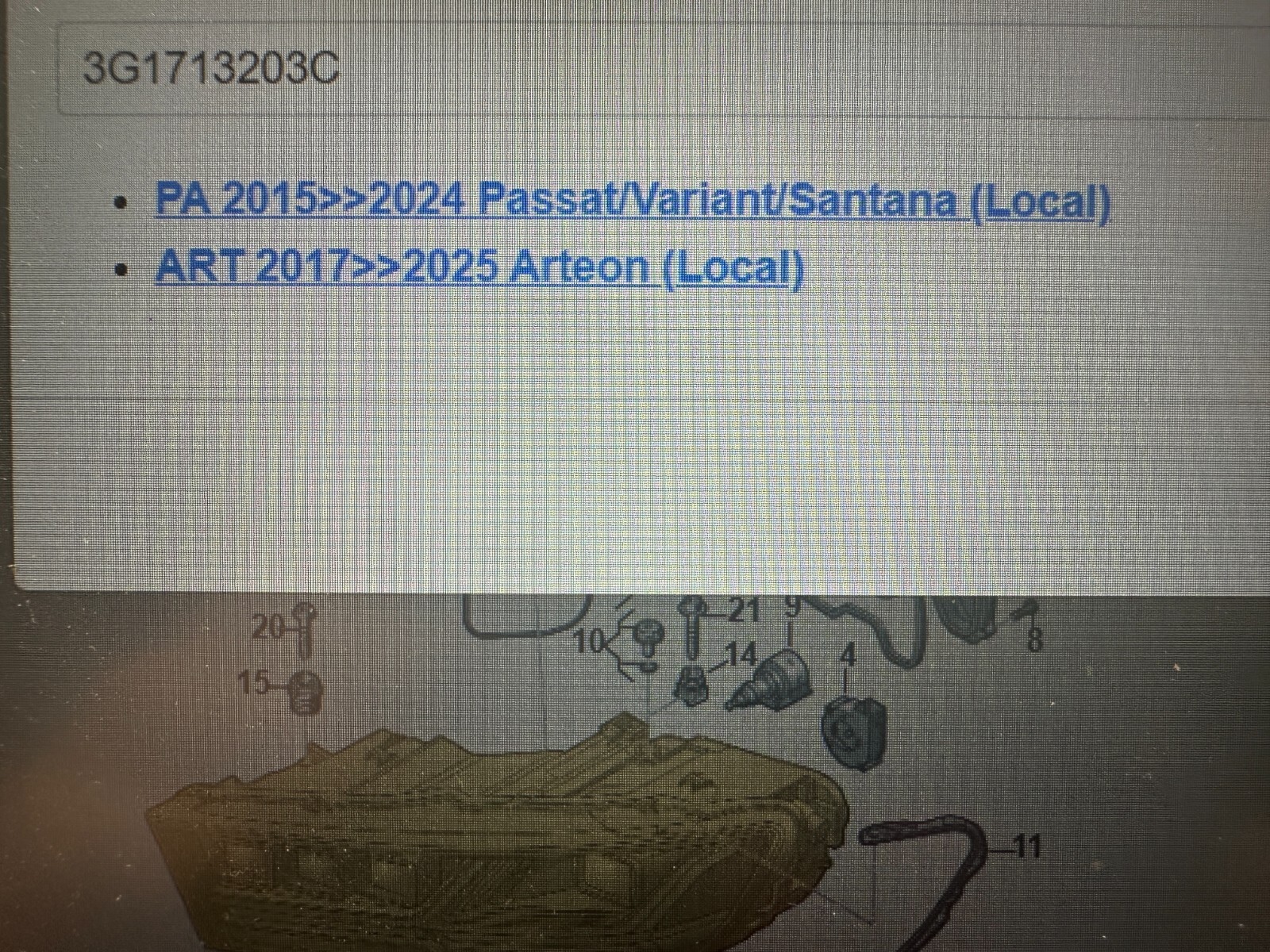 VW PASSAT VW ARTEON SCHALTKNAUF DSG LEDER KOMPLET 3G1713203C ORIGINAL VW TEIL! - Obrázek 3