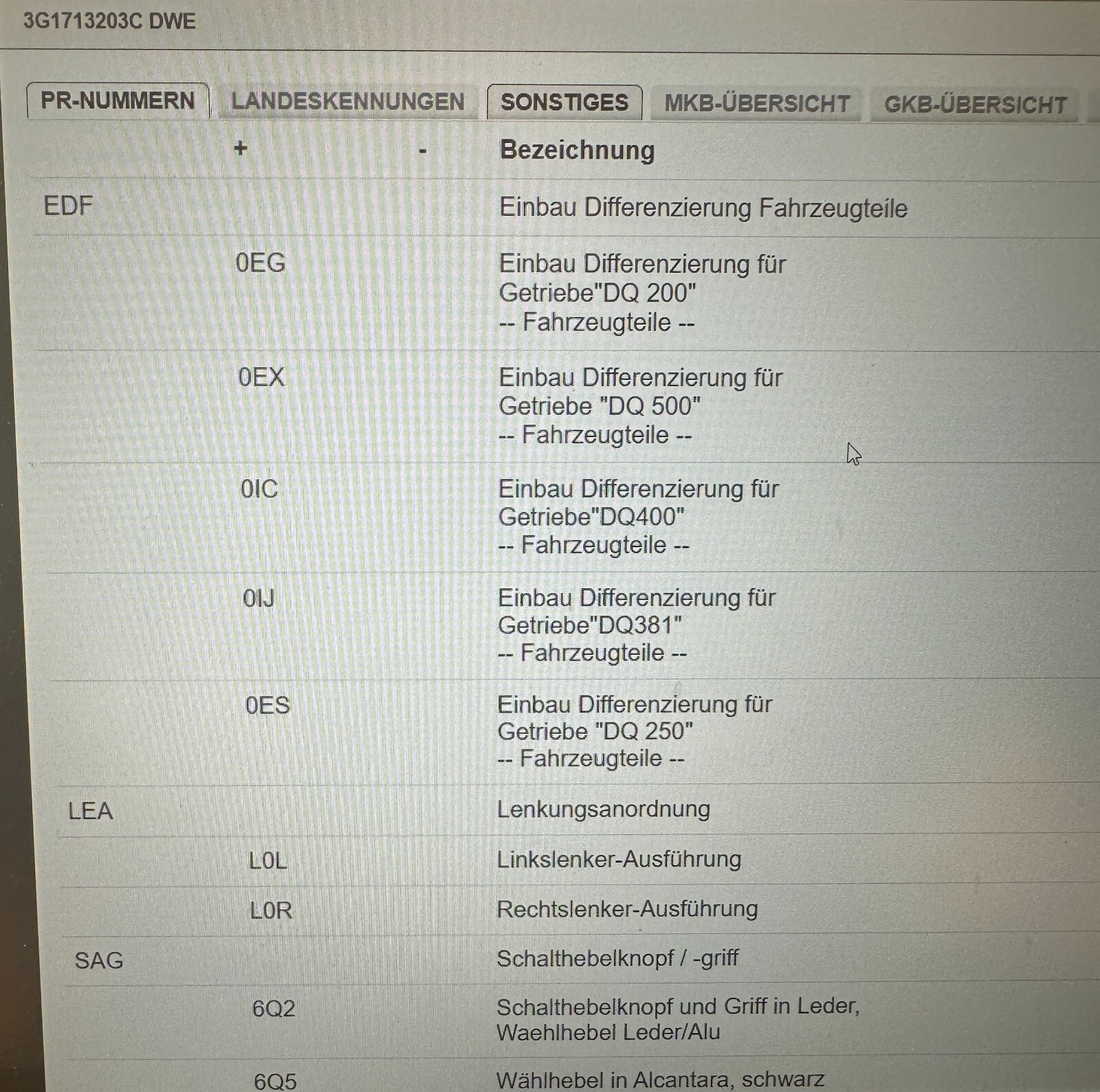 VW PASSAT VW ARTEON SCHALTKNAUF DSG LEDER KOMPLET 3G1713203C ORIGINAL VW TEIL! - Obrázek 5