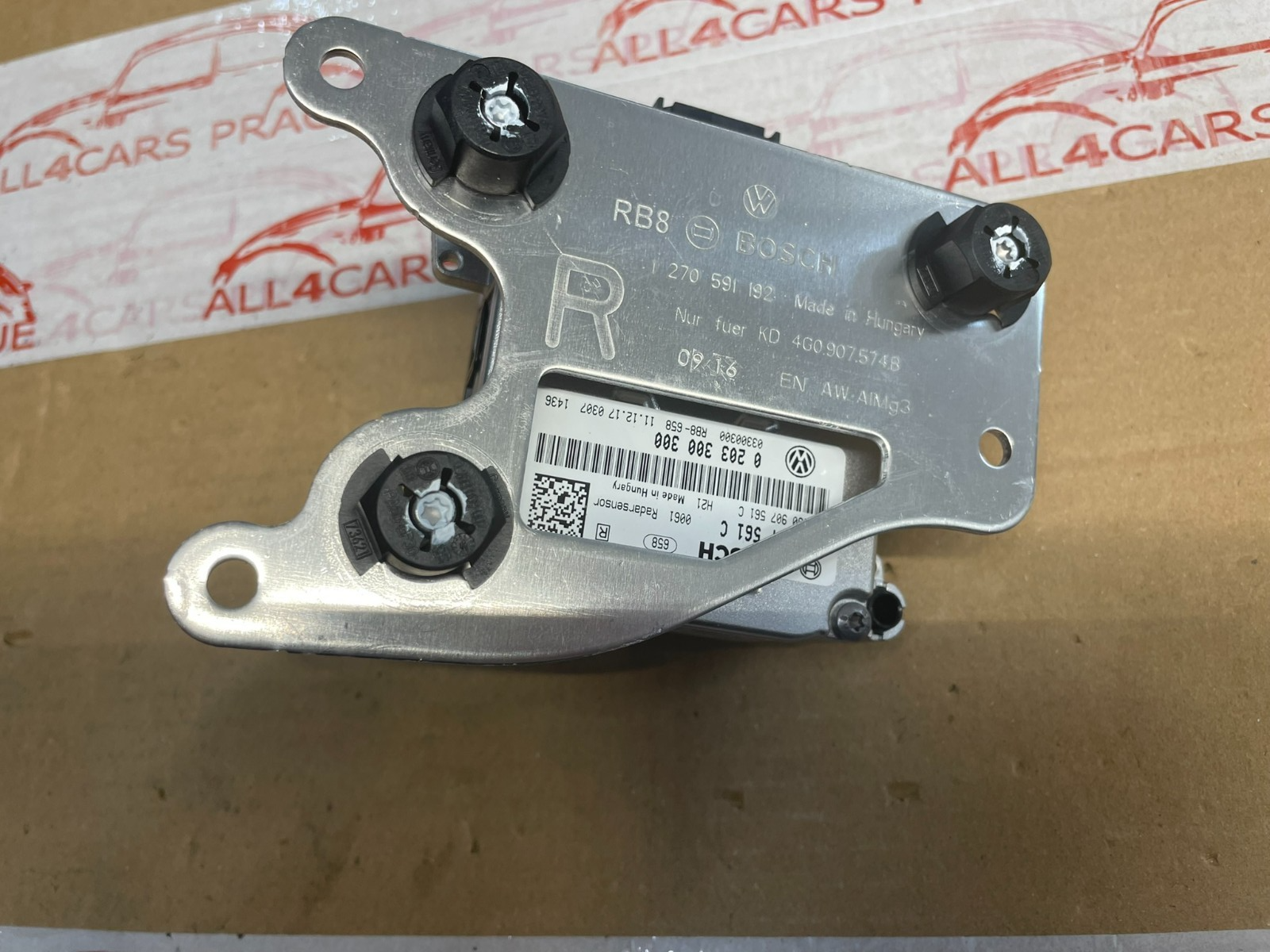 VW PHIDEON ACC RADAR SENSOR RECHTS ABSTANDSREGELUNG 4G0907561C ORIG VW NEU TEIL - Obrázek 15