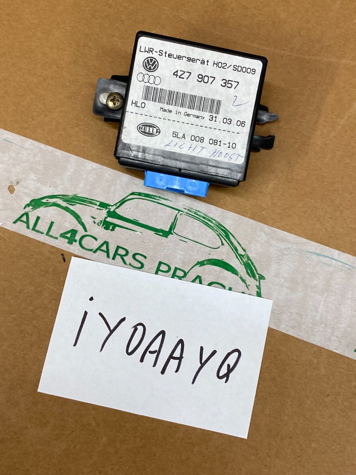 VW SKODA AUDI STEUERGERÄT LEUCHTWEITENREGULIERUNG 4Z7907357 / 5LA008081 ORIG - Obrázek 8