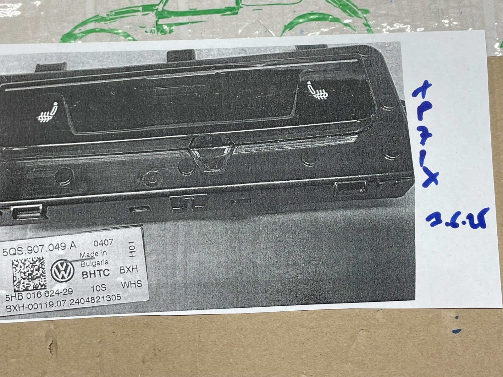 VW ŠKODA KLIMABEDIENTEIL KLIMEBETÄTIGUNG HINTEN 5QS907049A TEST WAGEN DEMONT - Obrázek 14