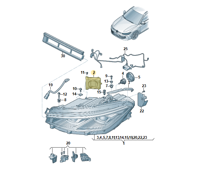 VW ŠKODA SEAT STEUERGERÄT FÜR SCHEINWERFER LED IQ LIGHT 992941572AH FAST NEU ... - Obrázek 4