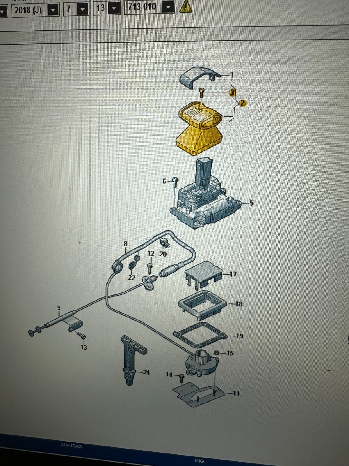 VW TOUAREG CR7 SCHALTKNAUF SCHALTHEBEL AUTOMATIK 761713139A - 761 713 139 A NEU - Obrázek 14