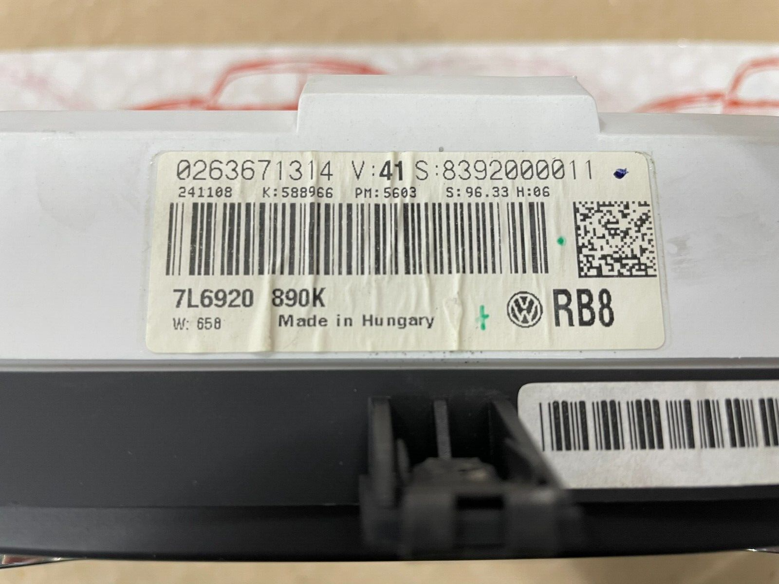 VW TOUAREG TACHOMETER KOMBIINSTRUMENT 7L6920890K FAST NEU DEM V TEST CAR - Obrázek 4